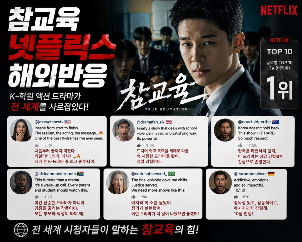 참교육 넷플릭스 해외반응